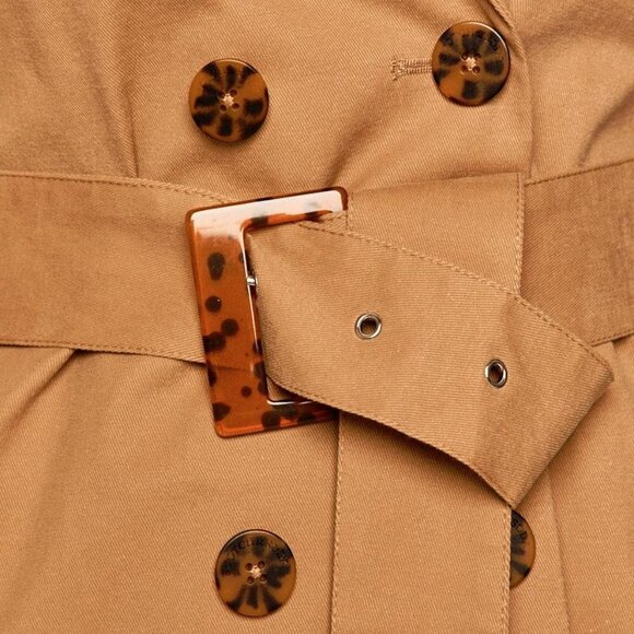 NWT Scotch & Soda camel tan brown belted trench coat, XL - Picture 6 of 13